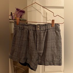 Forever 21 high waisted black/gray gingham shorts
